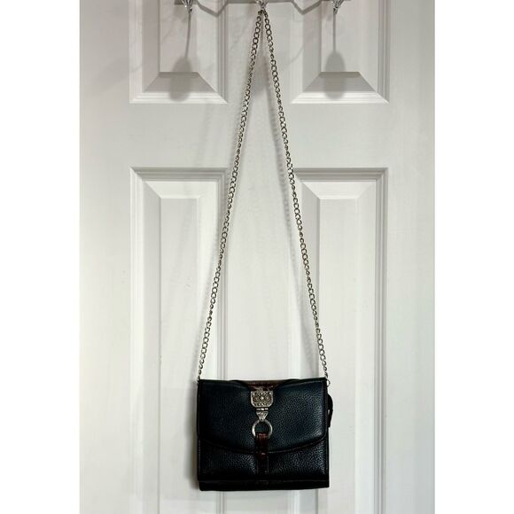 BRIGHTON - Nepal Organizer Crossbody/Pebbled Leather/Croc-Embossed Leather Trim - Picture 4 of 16